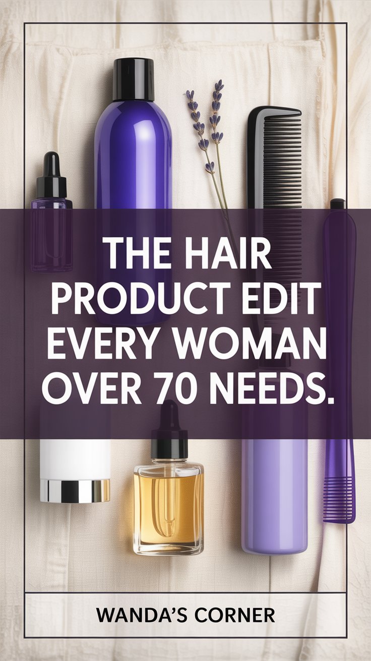 Hair products aesthetic for women over 70 who love silver hair